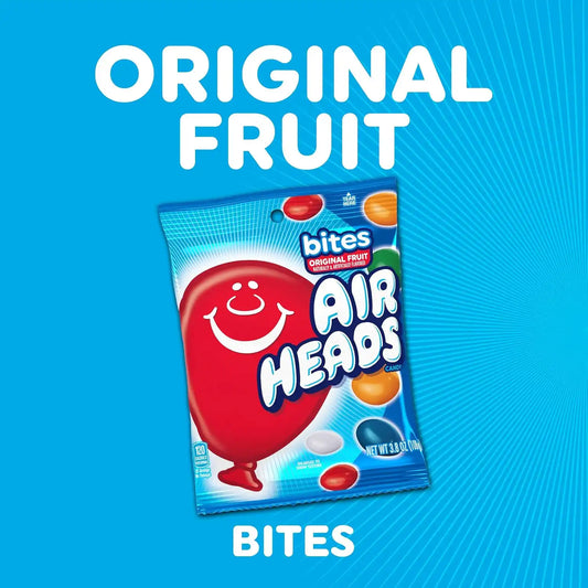 Airheads Candy Bites, Assorted Fruit Flavors, 3.8 Ounces (12-Pack)