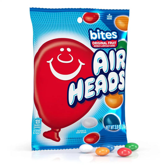 Airheads Candy Bites, Assorted Fruit Flavors, 3.8 Ounces (12-Pack)