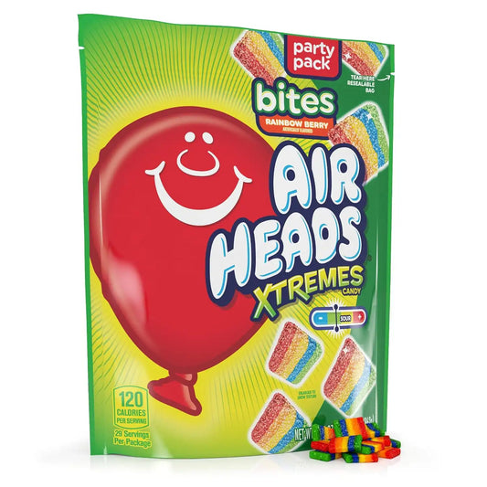 Airheads Xtremes Sour Candy Bites, Rainbow Berry, 30.4 Ounce Bag