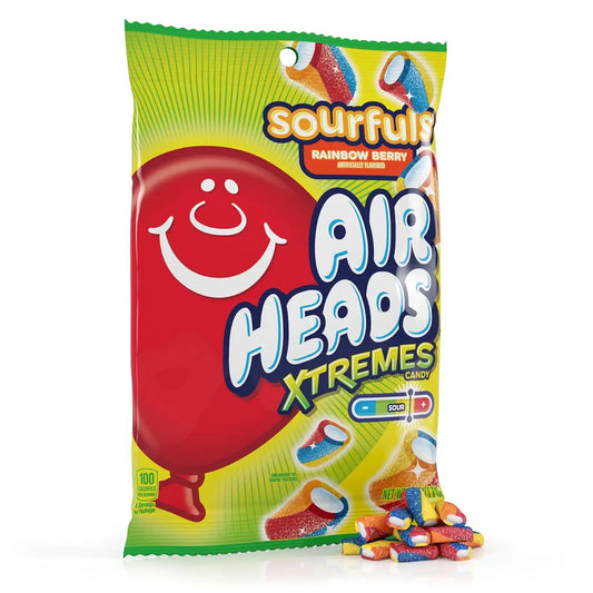 Airheads Xtremes Sourfuls Candy, Rainbow Berry, 6 Ounce Bag (12-Pack)
