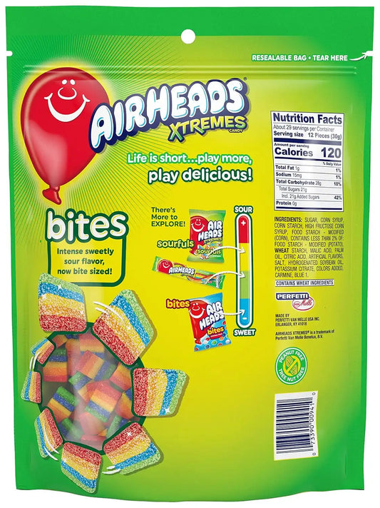 Airheads Xtremes Sour Candy Bites, Rainbow Berry, 30.4 Ounce Bag