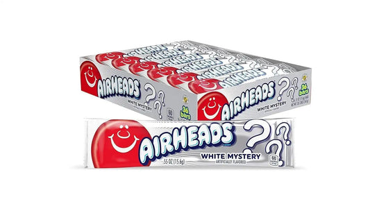 Airheads Full-Size Candy Bars, White Mystery, 36 Count Box