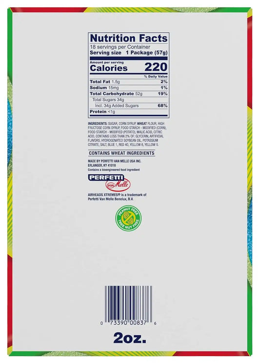 Airheads Xtreme Sour Belts Candy, 36 Ounce