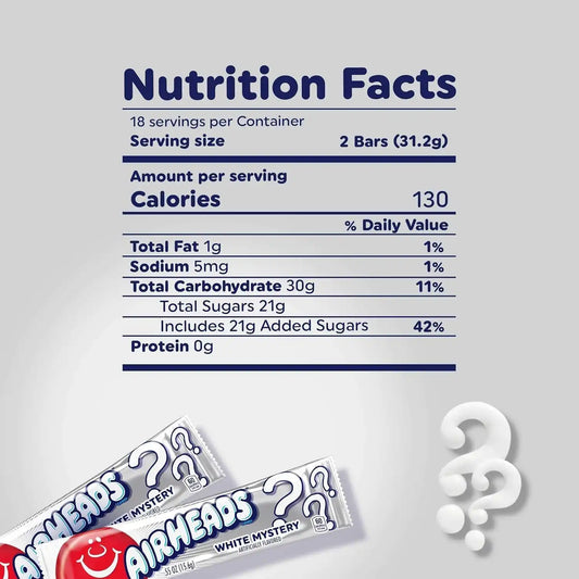 Airheads Taffy Candy Bars Assorted Flavor Bundle: Cherry, White Mystery, Blue Raspberry, Individually Wrapped Candy for Adults & Kids, Treat Bags & Party Favors, 36 Bars (Pack of 3)