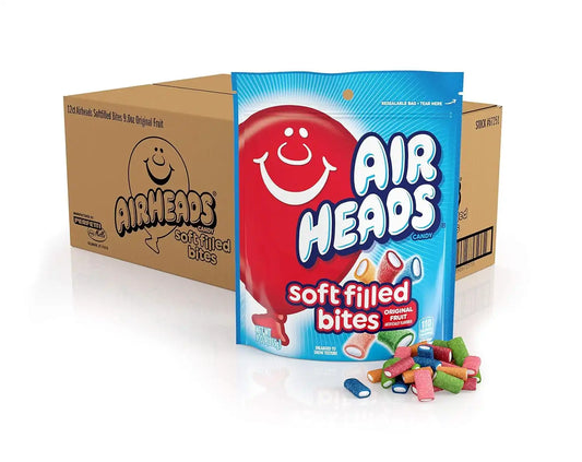 Airheads Soft Filled Candy Bites, Assorted Fruit, 9 Ounces (12-Pack)