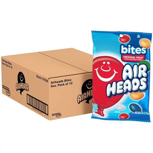 Airheads Candy Bites, Assorted Fruit Flavors, 6 Ounces (12-Pack)