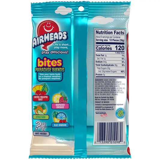 Airheads Candy Bites, Paradise Blend, 6 Ounces (12-Pack)