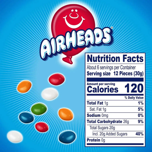 Airheads Candy Bites, Assorted Fruit Flavors, 6 Ounces (12-Pack)